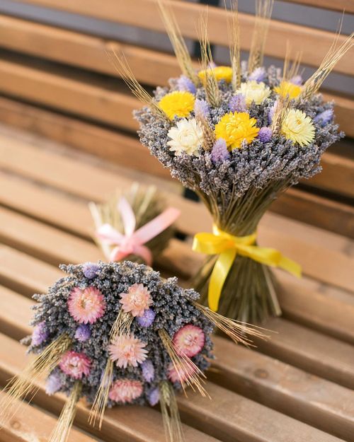 Объемный букет из сухоцветов